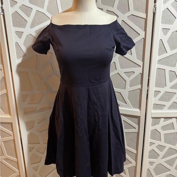 Amazon Dresses & Skirts - Amazon Off-Shoulder Navy Mini Dress